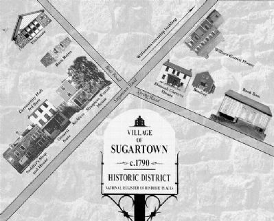 Village map of Historic Sugartown image. Click for full size.