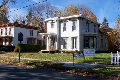 Ida M. Tarbell Marker and Tarbell Home image. Click for full size.