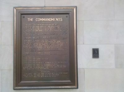 West Chester Borough Historic Site 3 - The 10 Commandments on the Courthouse Steps image, Touch for more information