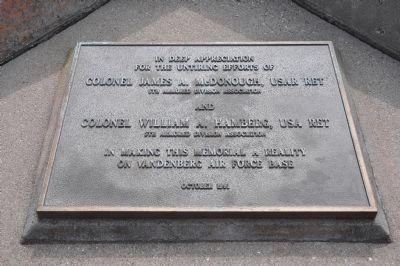 Tribute Plaque. Click for full size. Tribute Plaque image. Click for full size.