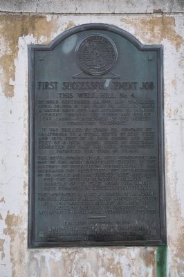 First Successful Cement Job Marker image. Click for full size.