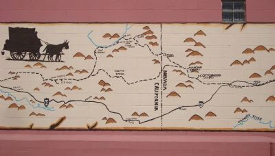 The Mormon Trail Mural - Part C image. Click for full size.