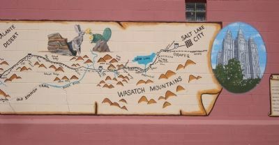 The Mormon Trail Mural - Part E image. Click for full size.