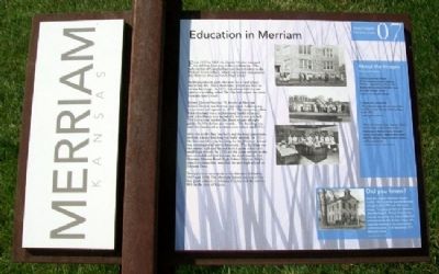 Education in Merriam Marker image. Click for full size.