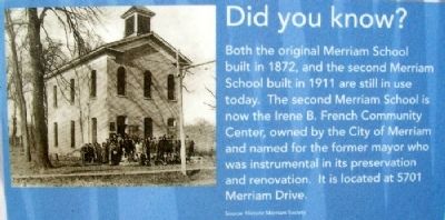 Did You Known? on Education in Merriam Marker image. Click for full size.