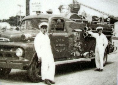 Fire Truck Photo on Incorporation of Merriam Marker image. Click for full size.