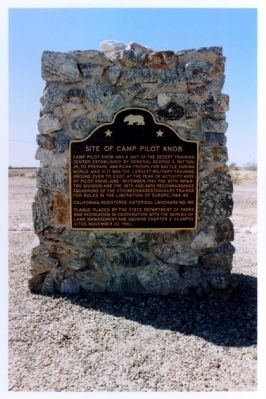 Site of Camp Pilot Knob Marker. Click for full size. Site of Camp Pilot Knob Marker image. Click for full size.