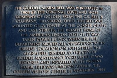 Golden Alarm Bell Marker image. Click for full size.