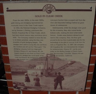 Gold in Clear Creek Marker image. Click for full size.
