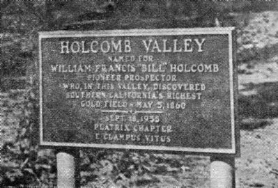 Holcomb Valley Marker image. Click for full size.
