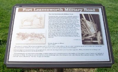 Fort Leavenworth Military Road Marker image. Click for full size.