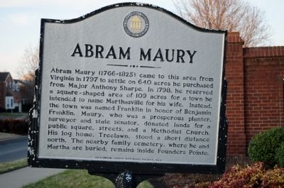 Abram Maury Marker image. Click for full size.