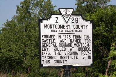 Montgomery County Face of Marker. Click for full size. Montgomery County Face of Marker image. Click for full size.