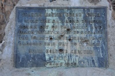 Francis Marion "Borax" Smith Marker. Click for full size. Francis Marion "Borax" Smith Marker image. Click for full size.