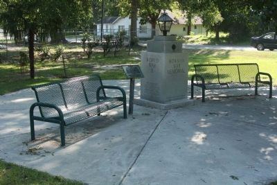 Captain Richard A Morris Marker at Memorial Park, in Bowman image. Click for full size.
