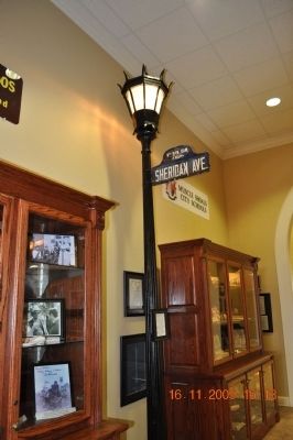 Street light of the beginning of Muscle Shoals and Memorabilia of the Shoals image. Click for full size.