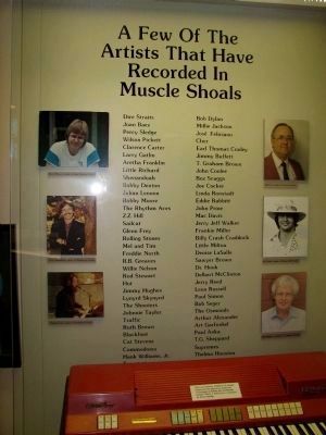 A Few of the Artist That Have Recorded in Muscle Shoals image. Click for full size.