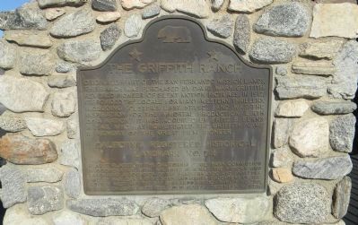 The Griffith Ranch Marker image. Click for full size.