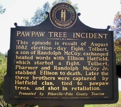 Pawpaw Tree Incident Marker image. Click for full size.