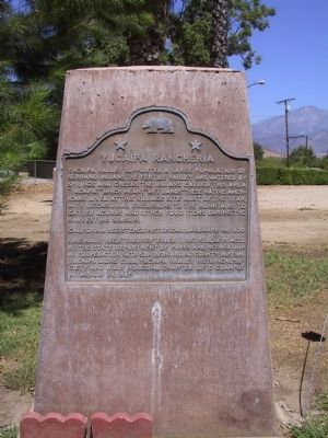 Yucaipa Rancheria Marker. Click for full size. Yucaipa Rancheria Marker image. Click for full size.