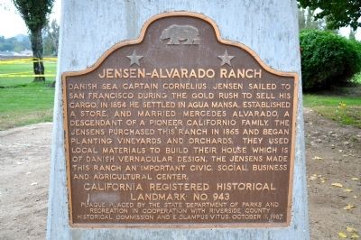 Jensen-Alvarado Ranch Marker image. Click for full size.