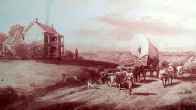 Wagonmaster's House Image on Marker image. Click for full size.