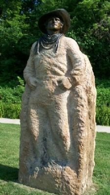 Dick Williams, Wagonmaster, Sculpture image. Click for full size.
