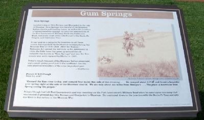 Gum Springs Marker. Click for full size. Gum Springs Marker image. Click for full size.