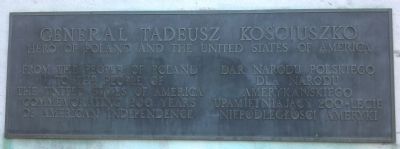 General Tadeusz Kościuszko Marker. Click for full size. General Tadeusz Kościuszko Marker image. Click for full size.