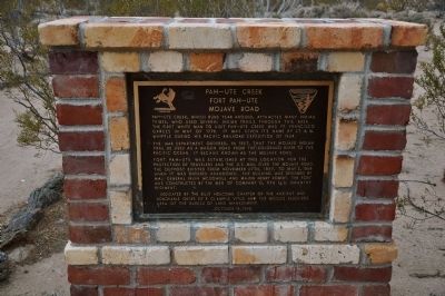 Pah-Ute Creek Marker. Click for full size. Pah-Ute Creek Marker image. Click for full size.