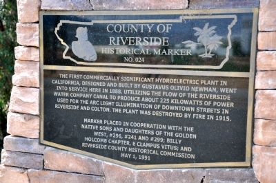 Highgrove Hydroelectric Plant Marker image. Click for full size.