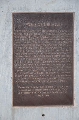 Forks of the Road Marker image. Click for full size.