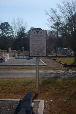 Long Cane Cemetery Marker<br>Reverse image. Click for full size.