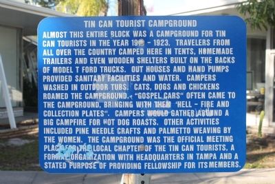 Tin Can Tourist Campground Marker image. Click for full size.
