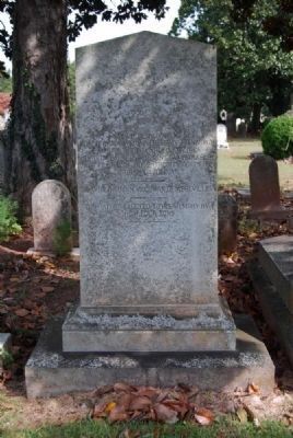 Judge William Christie Benet Tombstone Reverse image. Click for full size.