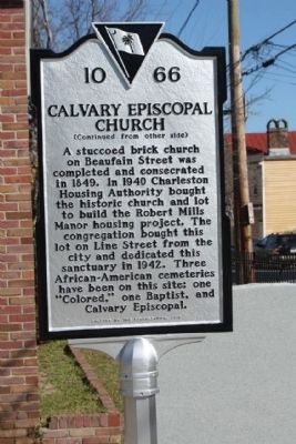 Calvary Episcopal Church Marker, reverse side image. Click for full size.