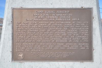 Camp Young Airstrip Marker. Click for full size. Camp Young Airstrip Marker image. Click for full size.
