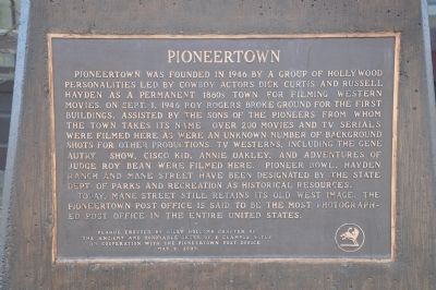 Pioneertown Marker image. Click for full size.