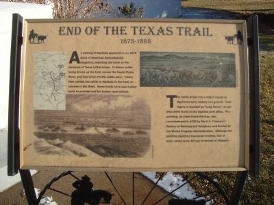 End of the Texas Trail Marker image. Click for full size.