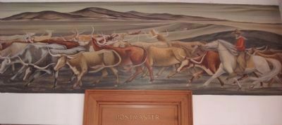The "Long Horns" mural by Frank Mechau image. Click for full size.