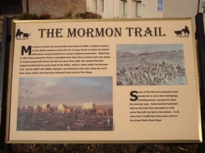 The Mormon Trail Marker image. Click for full size.