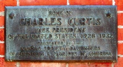 Home of Charles Curtis Marker image. Click for full size.