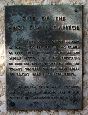 Site of the First State Capitol Marker. Click for full size. Site of the First State Capitol Marker image. Click for full size.