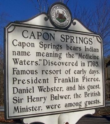 Capon Springs Marker image. Click for full size.