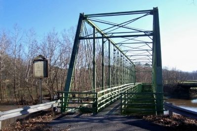 Historic Whipple Truss Marker and Bridge image. Click for full size.