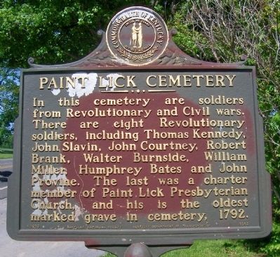 Paint Lick Cemetery Marker image. Click for full size.