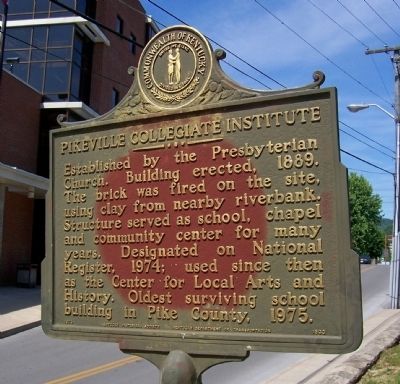 Pikeville Collegiate Institute Marker image. Click for full size.