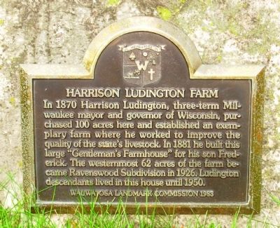 Harrison Ludington Farm Marker image. Click for full size.