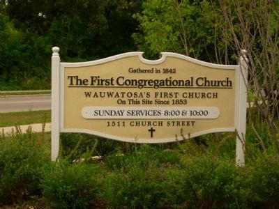 First Congregational Church Sign image. Click for full size.