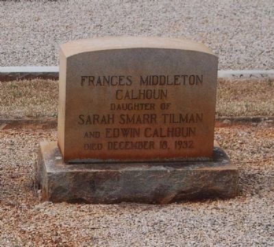 Frances Middleton Calhoun Tombstone image. Click for full size.